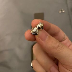 Juicy Couture Silver Heart Stud Earrings